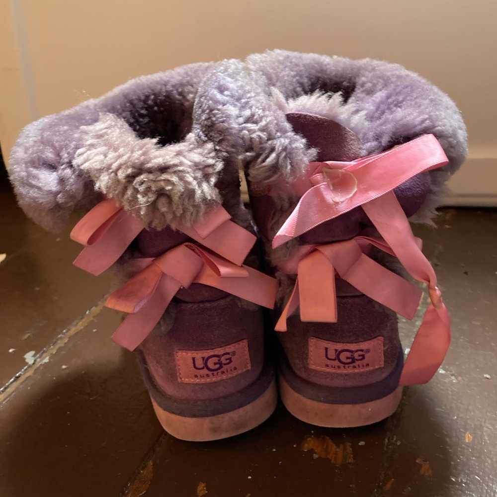 Girls UGG Purple suede boots- Size 1